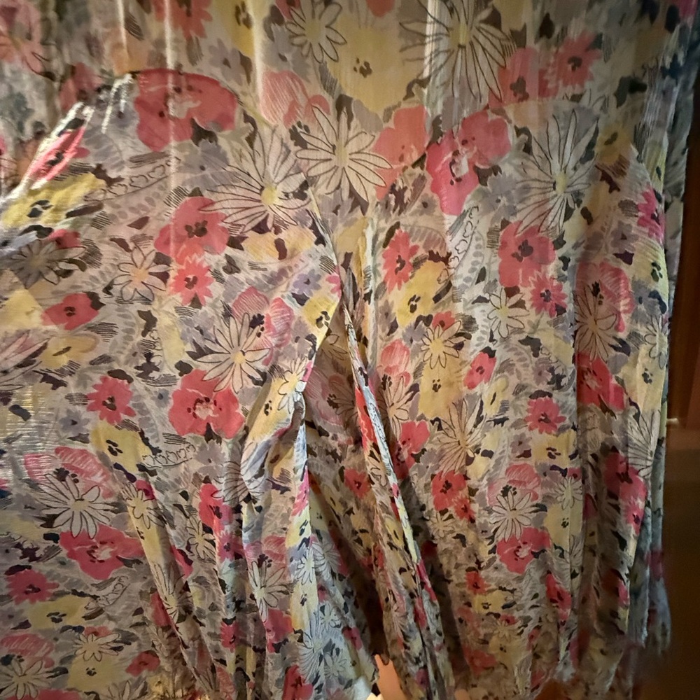 Ralph Lauren Double RL Cream and Pink Tiered Maxi Dress size 1 (small) - Picture 3 of 8